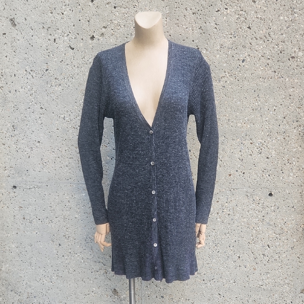 Eileen Fisher Charcoal Button-Down Cardigan